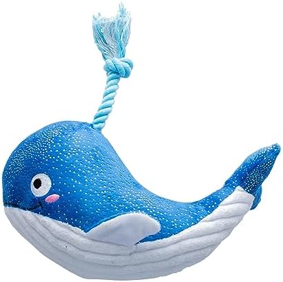 Fringe Studio Plush Dog Toy, Whale, Hello There, Pet Shop Collection (314283) by FringeStudio