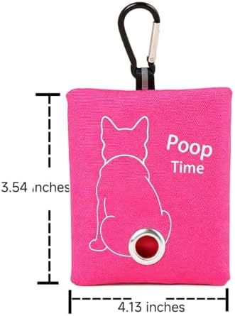 Rose Pink Doggy Poop Bag Holder Poop Bag Carrier (Rose pink) - Image 2