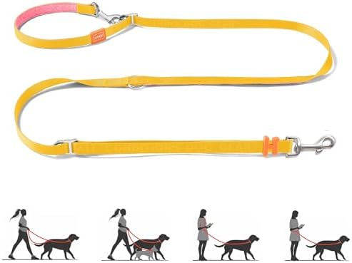 HOWGO Multifunctional Adjustable Hands Free Leash (Yellow, Standard) by HOWGO