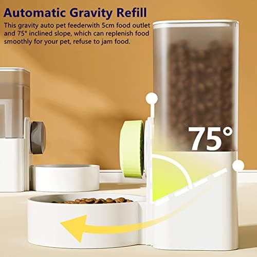 Automatic Replenish Pet Feeder, 1L Capacity Auto Gravity Cage Hanging Food Dispenser Set for Dog and Cat Small Animals, Removable Pet Food Bowl Food Container (Feeder, Green) - Image 3