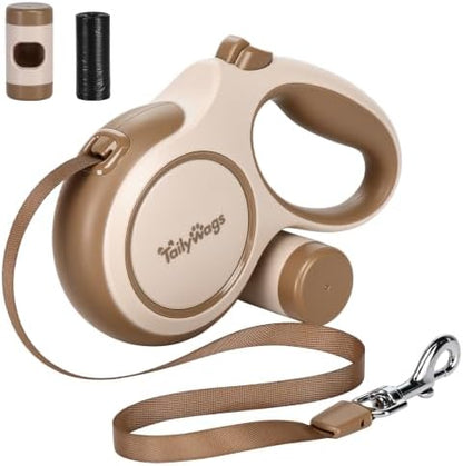 16ft Retractable Dog Leash for Medium Dogs up to 66 lbs,Khaki by TailyWags