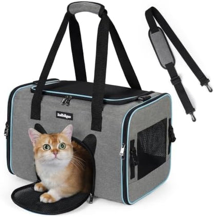 rabbitgoo Cat Carrier Soft with Safety Buckles, Sturdy Comfortable Pet Bag by rabbitgoo