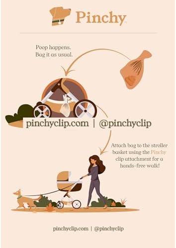 Pinchy Stroller Accessory for Dog Poop Bags – Hands-Free Clip and Bag Holder for Baby Strollers and Dog Walks - Image 4