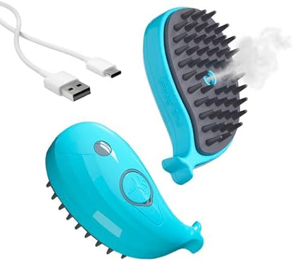 Cat Steam Brush for Shedding Pets 3 in 1 Function, Spritz Defur Comb for Kittens, Steamy Hair Rake for Long-Haired Dogs, Steamer Brush for Massage, Grooming and Removing Loose Hair by Unknown