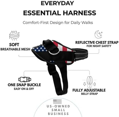 ShawnCo Essential Dog Harness, No-Pull Pet Vest (Stars and Stripes,XS) - Image 2