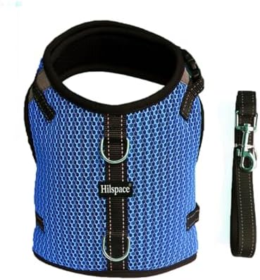 Mini Dachshund Harness Vest, No Pull & No Armpit Rub Dachshund Harness, Escape Proof Adjustable Dog Harness for Walking (Blue, L: Chest 53-63cm (21"-25")) - Image 4