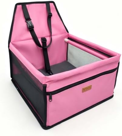Pet Dog Booster Seat, Upgrading the Framed wall to Prevent Collapse，Breathable and Foldable Pet Car Basket，Removable andWashable pet car seat by Unknown