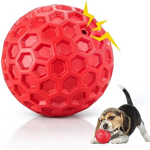 DISSKNIC Indestructible Squeaky Dog Balls Puppy Toys, Interactive Dog Toys for Small Dogs, Puppy Chew Toys for Teething and Relax, Dog Chew Toy Balls Small Dog Toys for Small Breed, Outdoor Dog Toys by DISSKNIC
