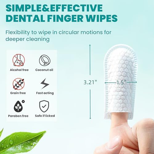 MEDUWEDU Dental Care Finger Wipes 60 Counts,Teeth Cleaning Finger Wipes for Dogs & Cats,Reduces Plaque & Supports Oral Freshness, Coconut Scent - Image 6