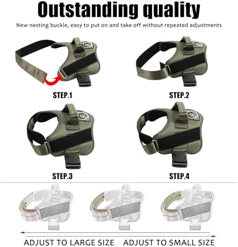 Dog Harness, No-Pull Reflective Dog Vest, Breathable Adjustable Pet Harness with Handle for Outdoor Walking - No More Pulling, Tugging or Choking - Image 4