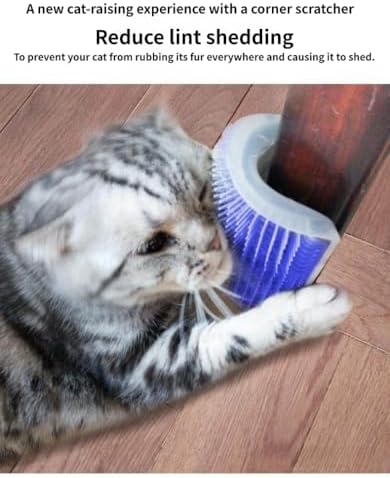 Cat Self-Grooming Corner Brush, Wall-Mounted Scratcher, Reduces Loose Hair, Self-Scratching Massager for Cats - Image 5