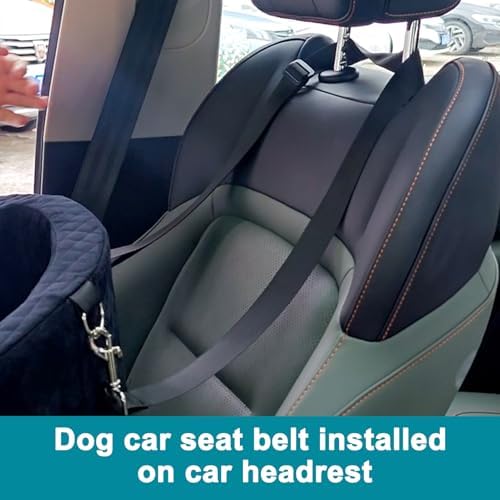 Vivifying Dog Car Seat Replacement Strap, 26-46.5 Inch Headrest Belt, Black - Image 2