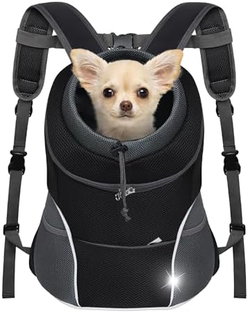 YUDODO Dog Front Carrier Backpack, Adjustable Breathable Dog Backpack by YUDODO