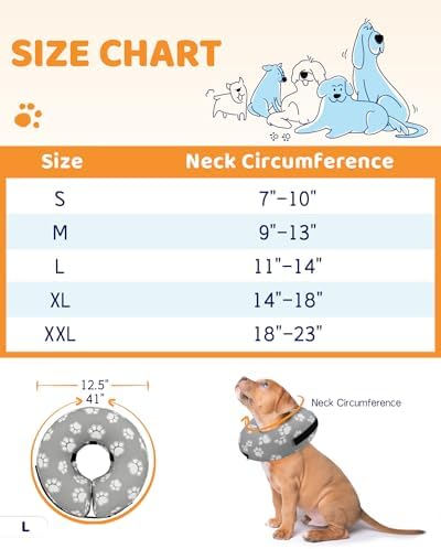 Supet Inflatable Dog Cone Collar Alternative After Surgery, Dog Neck Donut Collar Recovery E Collar, Soft Pet Cone for Small Medium Large Dogs - Image 6