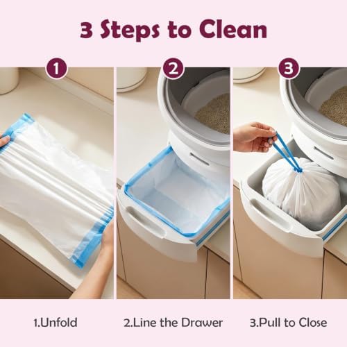 Cat Litter Box Liner for PETLIBRO Luma Automatic Litter Box, 60pcs Handle - Image 5