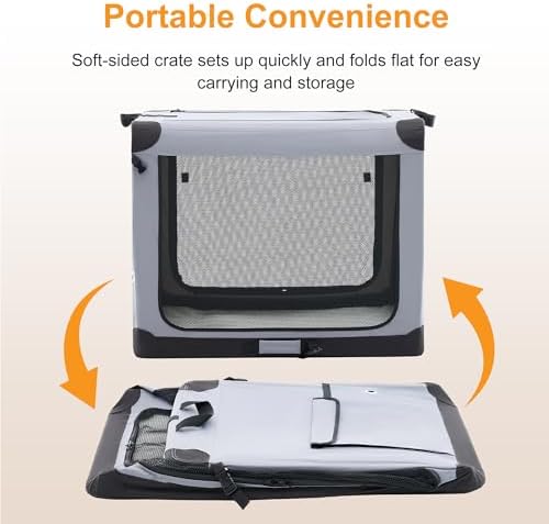 NEWBULIG Soft Cat Carrier 36 Inch, Foldable Large Dog Crate Kennel - Image 4