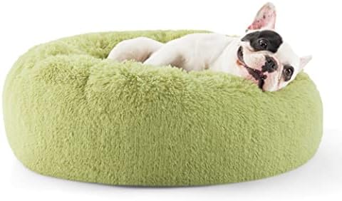 Bedsure Calming Small Dog Bed Donut Washable Cat＆Puppy Bed,23 inches Green by BEDSURE