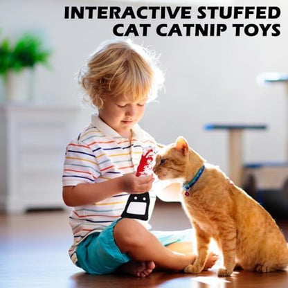 EXPAWLORER Cat Catnip Toys- 6 Pcs Halloween Interactive Stuffed Knife Nip Toy for Indoor Cats, Bite Resistant Chew Toys Teeth Cleaning Gift for Kitten - Image 6