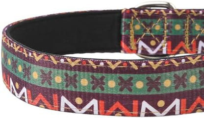 Reflective Dog Collar, Adjustable Neoprene Padded,Retro Geometric Flowers,M - Image 5