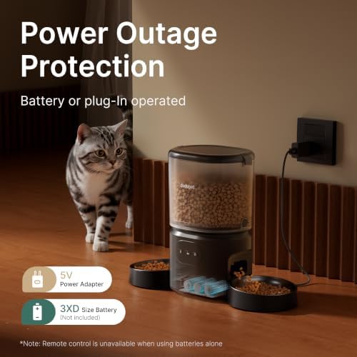 Automatic Cat Feeder for 2 Cats, Dual Cat Feeder with 5G WiFi APP - Image 5