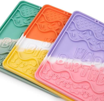 CHEWFFON Dog & Cat Lick Mat, Birthday Silicone Licky Pad, Lavender Dream - Image 6