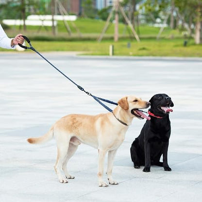 iYoShop Double Dog Leash, 360° Swivel, No Tangle, Large, True Navy - Image 6