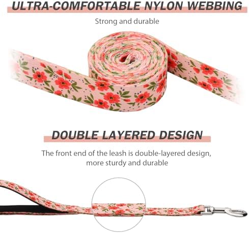 Hikiko 4FT Dog Leash Padded Double Handle with Designed Pattern - Image 2
