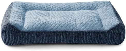 JOEJOY Orthopedic Dog Bed Medium Sized Dogs, Extra Thick Supportive Big Dog Couch Bed with Sides, Ultra Soft Pet Bed Sofa, Blue, 35''x25'' by JOEJOY