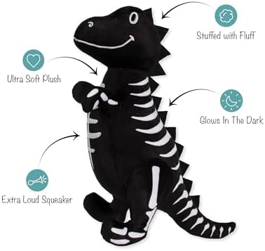 Fringe Studio Pet Toy, Trick RAWR Treat Glows in the Dark Plush Dog Toy, PetShop Collection (314607) - Image 2