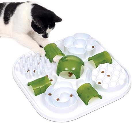 Catit Play Cat Treat Puzzle, Interactive Cat Toy, 43010, White by Catit