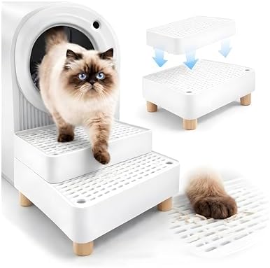 Cat Litter Box Ramp, 2-Step Automatic Litter Box Step Stool by Unknown