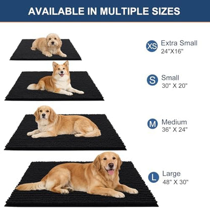 OLANLY Dog Door Mat for Muddy Paws 36x24, Extra Absorbent Chenille Mud Mat - Image 2