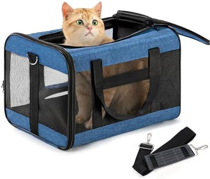 Conlun Cat Carrier Soft-Sided Pets Travel Carriers,Blue M by Conlun