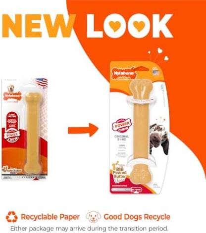 Nylabone Power Chew Classic Bone Chew Toy for Dogs, Durable Dog Toys for Aggressive Chewers, Peanut Butter Flavor, Large/Giant - Up to 50 lbs. (1 Count) - Image 3