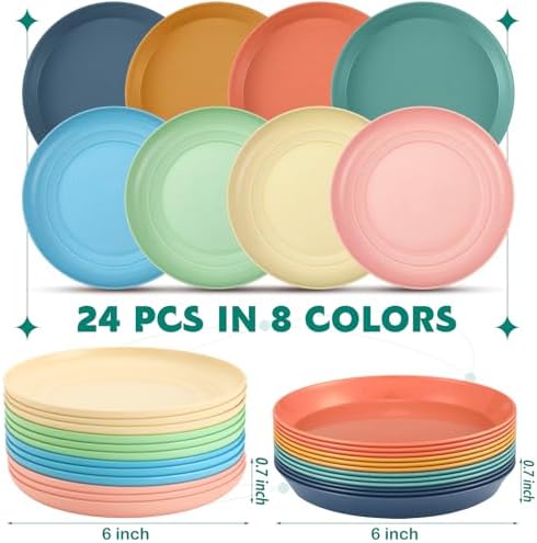 Gerrii 24 Pieces Fatigue Relief Cat Bowl 6 Inch Shallow Cat Food Dish Stray Wet Feeding Bowls Wide and Small Pet Plates for Ferrets Feral Short Legged Kitten Shelter(Assorted Color,Convention) - Image 2