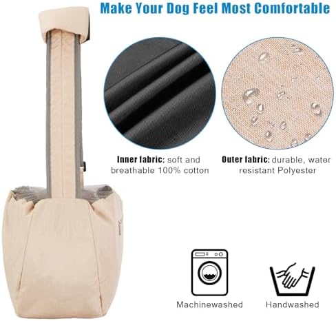 Ownpets XL Dog Sling 15-25lbs, Hands-Free Carrier with Bottom Support Pad - Image 4
