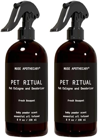Muse Apothecary Pet Ritual Pet Cologne Spray for Dogs - Dog Perfume Spray Long Lasting After Bath - Pet Perfume for Dogs - Essential Oils Infused - 8oz, Fresh Bouquet by MuseApothecary