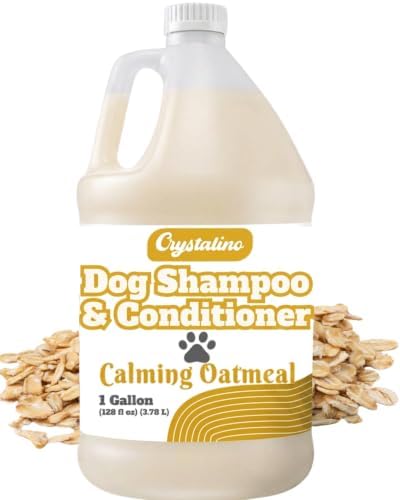 Oatmeal Shampoo for Dogs - 1 Gallon Dog Shampoo Champu para Perros & Conditioner Concentrate Professional Grooming - 1 Gallon Sensitive Hypoallergenic Dogs Shampoos, Oatmeal Puppy Shampoos by Unknown