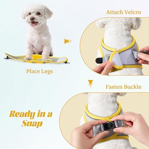 No Pull Dog Puppy Harness and Leash Set Reflective Mesh Vest Large - Image 4