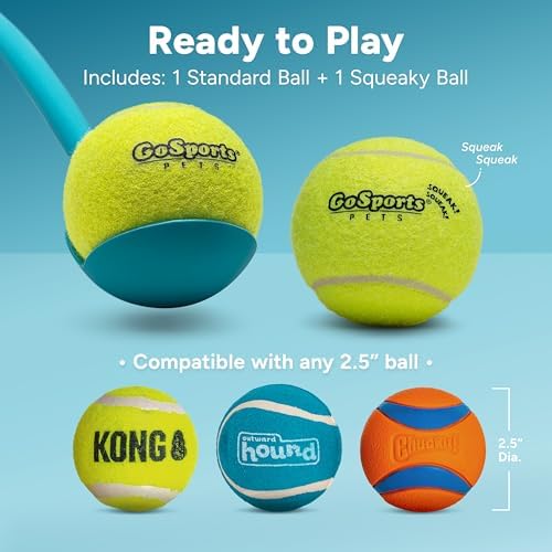 GoSports Pets 24 Inch Dog Ball Launcher - Ergonomic Tennis Ball Thrower for Dogs 20+ lbs - Includes Tosser and (2) 2.5 Inch Balls for Fetch - Image 4