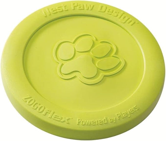 WEST PAW Zogoflex Zisc Dog Flying Disc, Durable Lightweight Frisbee for Dogs & Puppies, Floatable Fetch Toy, Doubles as Food or Water Bowl, Small, Granny Smith