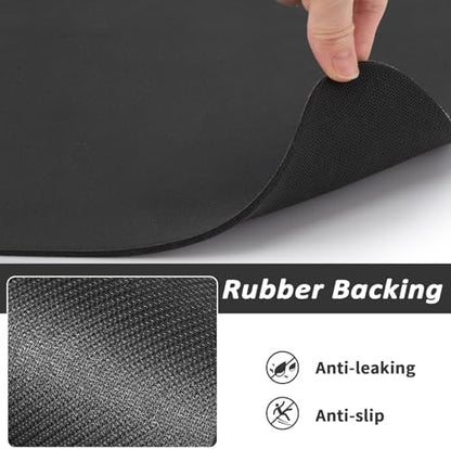 HotLive Dog Food Mat - Absorbent Cat Mat for Food and Water, No Stains Pet Feeding Bowl Mat, Easy to Clean Pet Placemats, Quick Dry Dog Water Dispenser Mat for Messy Drinkers | Black 18"x 34" - Image 5