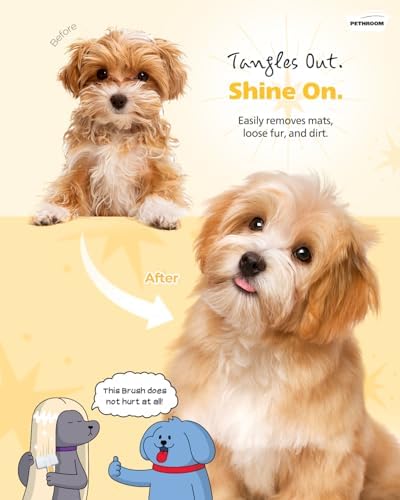 PETHROOM Self-Cleaning Slicker Brush for Dogs & Cats - Image 3
