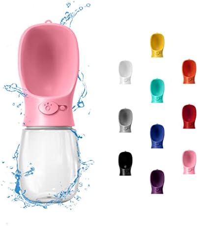 WePet Portable Dog Water Bottle, 12 OZ, Leak Proof Puppy Water Dispenser with Drinking Feeder for Pets Outdoor Walking, Hiking, Travel, Food Grade Plastic by WePet