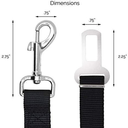 Dog Seat Belt Pet Dog Cat Car Seatbelt Safety Tether - 2 Pack - Adjustable Harness Belts Pet Leash - Heavy Duty Nylon Seatbelts - Universal Fit Cars Truck SUV - Image 7