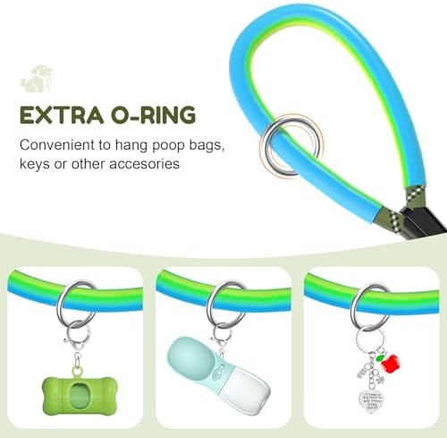 Dog Leash Heavy Duty 4/5/6ft XiaZ 2 Handles Dog Leashes for Medium Large Dogs 1/2 Inch 1000lb Strength Reflective PVC Waterproof-Handles Metal Hook Dual-Handle Rope Leash Nighttime Safety - Image 6