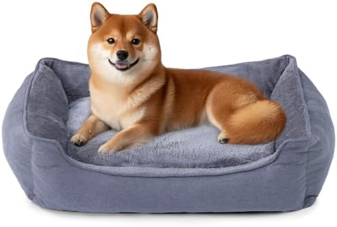 Makigued Dog Bed for Large Dogs with Bolster Sides, 35 x 26 x 7.5 Inches by Makigued