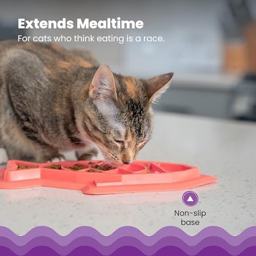Catstages Fishie Fun Feed Mat – Non-Slip Slow Feeder Mat for Cats with Catnip, Crinkle Sounds & Engaging Play, ½ Cup Food Capacity, Pink - Image 3