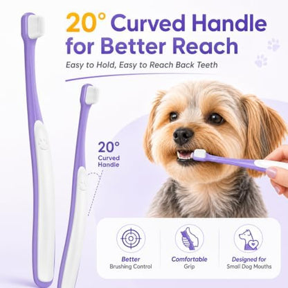 Small Dog Toothbrush, Mini Head, Soft Bristles, Under 30 lbs - Image 3