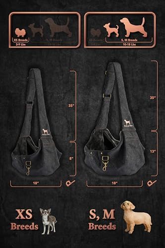 Noah & Paw Dog Sling Carrier for Small Dogs 3-10lb, Dog Sling for Small Dogs and Cats, Dog Carrier with Adjustable Padded Strap, Premium Denim, Lined with Fur, Double Safety Feature, Machine Washable - Image 4